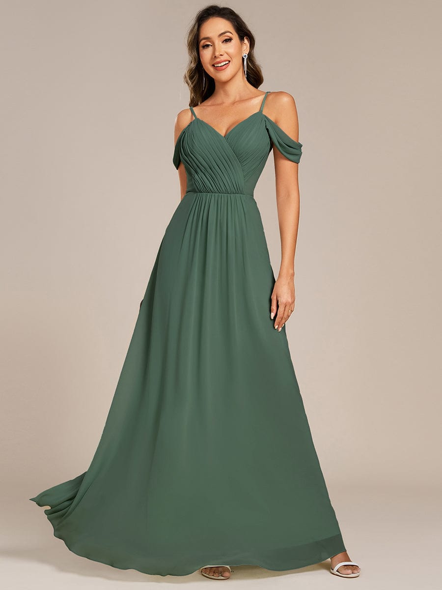 Blackless See-through Bridesmaid Dress #color_Eucalyptus Green