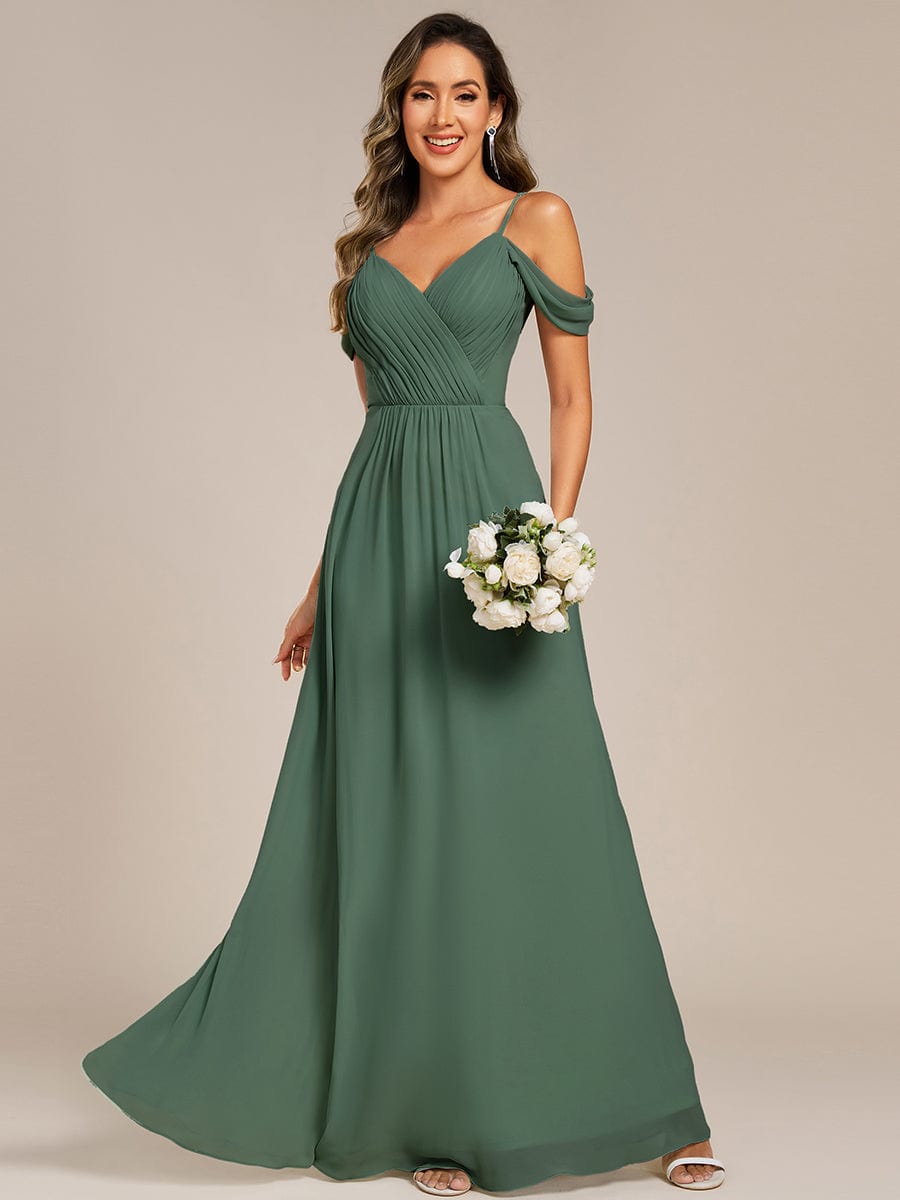 Blackless See-through Bridesmaid Dress #color_Eucalyptus Green