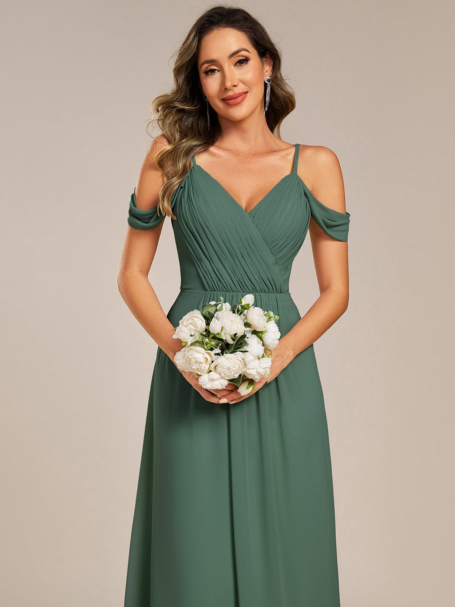 Blackless See-through Bridesmaid Dress #color_Eucalyptus Green