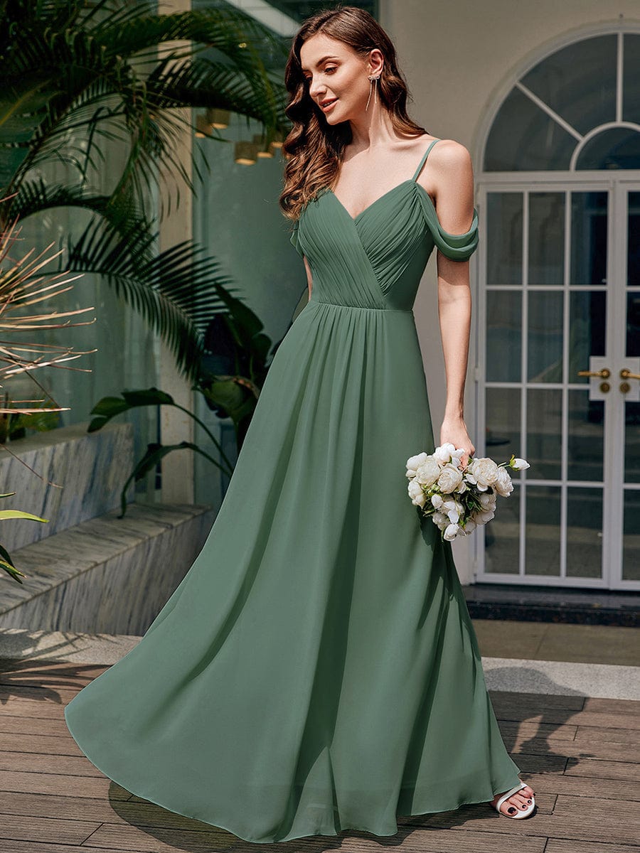 Blackless See-through Bridesmaid Dress #color_Eucalyptus Green