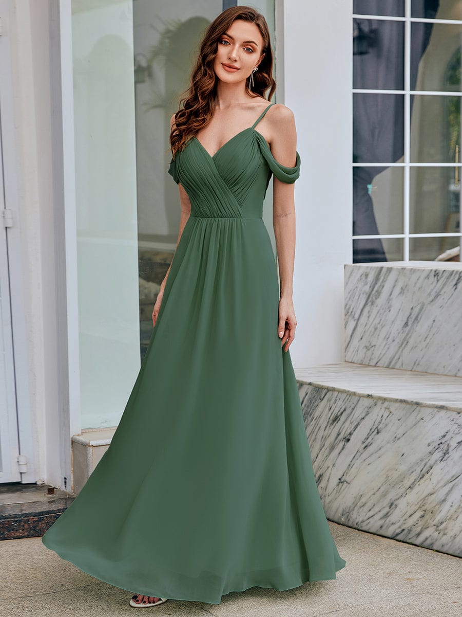 Blackless See-through Bridesmaid Dress #color_Eucalyptus Green