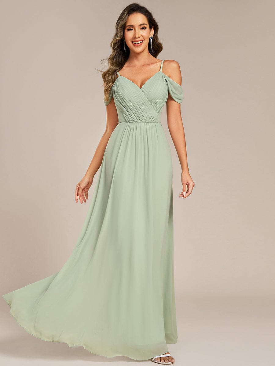 Blackless See-through Bridesmaid Dress #color_Mint Green