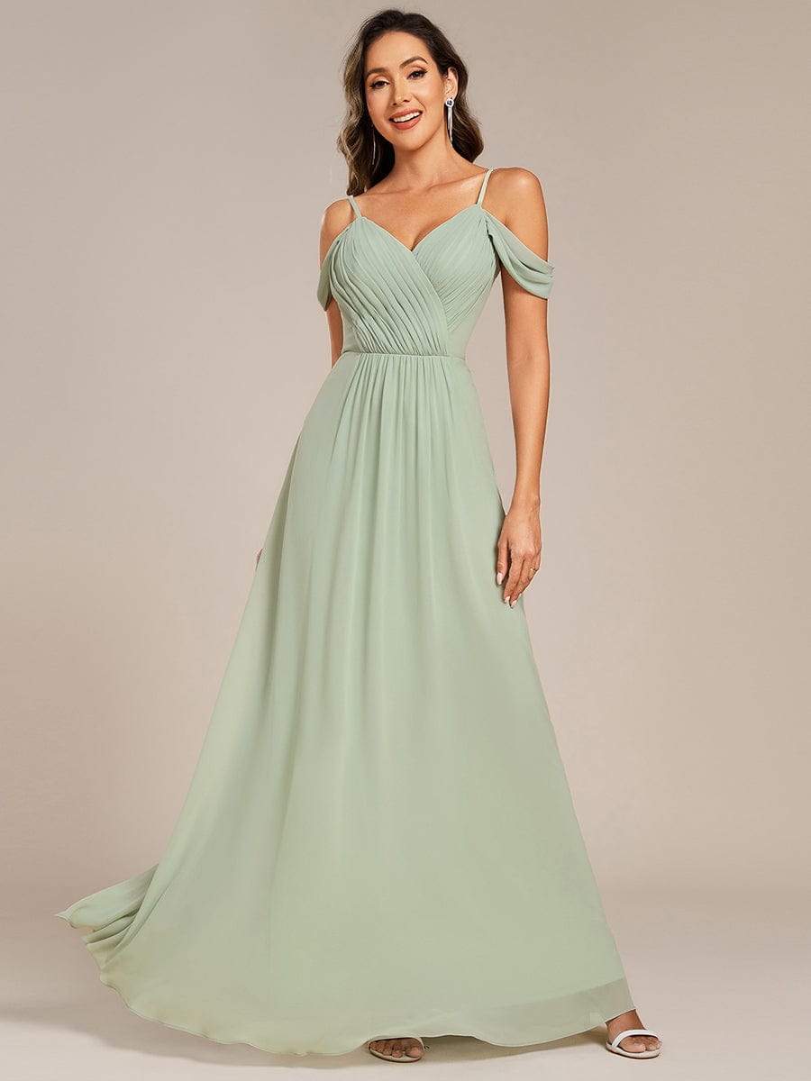 Blackless See-through Bridesmaid Dress #color_Mint Green