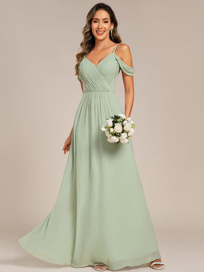 Blackless See-through Bridesmaid Dress #color_Mint Green