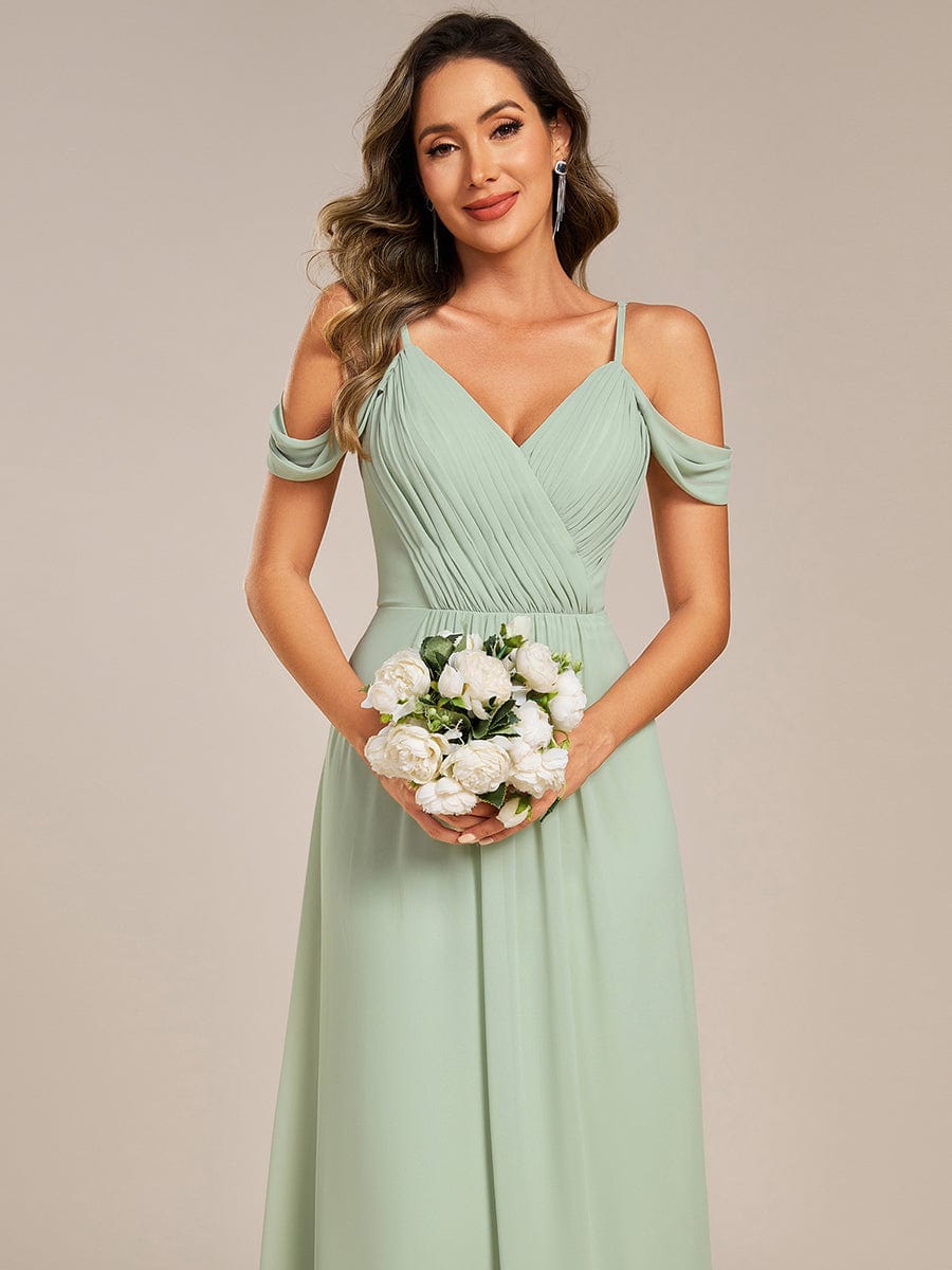 Blackless See-through Bridesmaid Dress #color_Mint Green