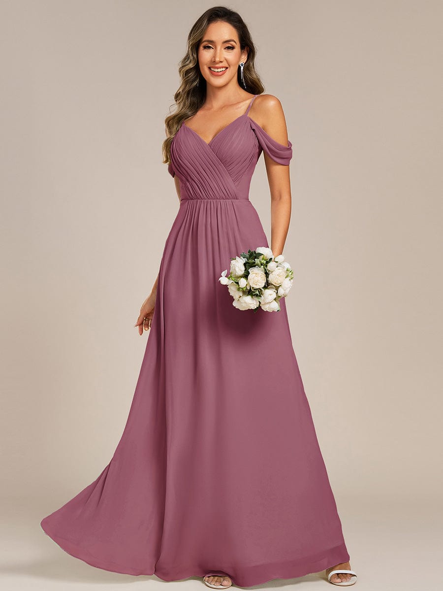 Blackless See-through Bridesmaid Dress #color_Purple Orchid