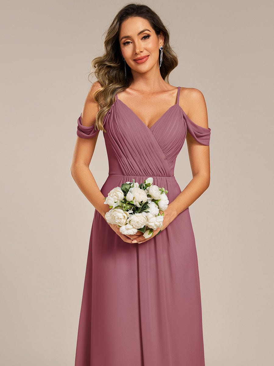 Blackless See-through Bridesmaid Dress #color_Purple Orchid