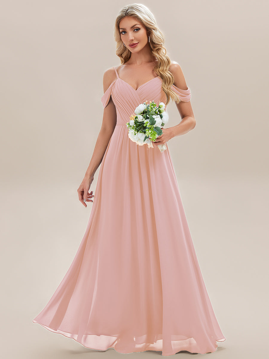 Blackless See-through Bridesmaid Dress #color_Pink