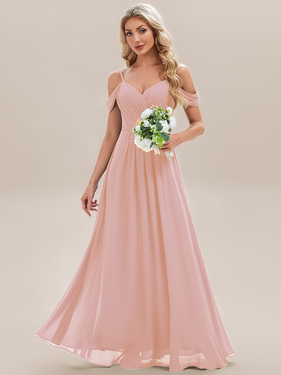 Blackless See-through Bridesmaid Dress #color_Pink