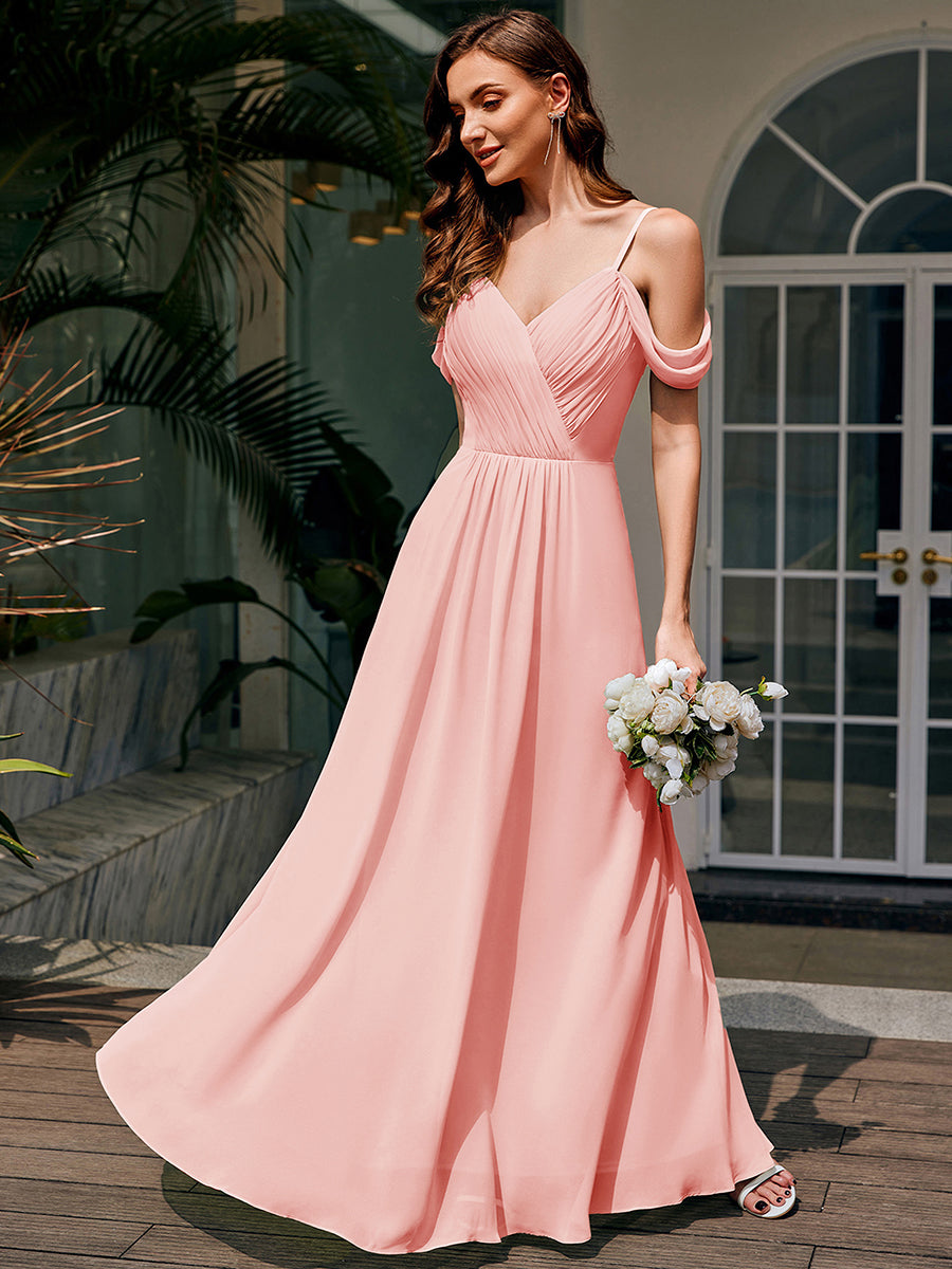 Blackless See-through Bridesmaid Dress #color_Pink
