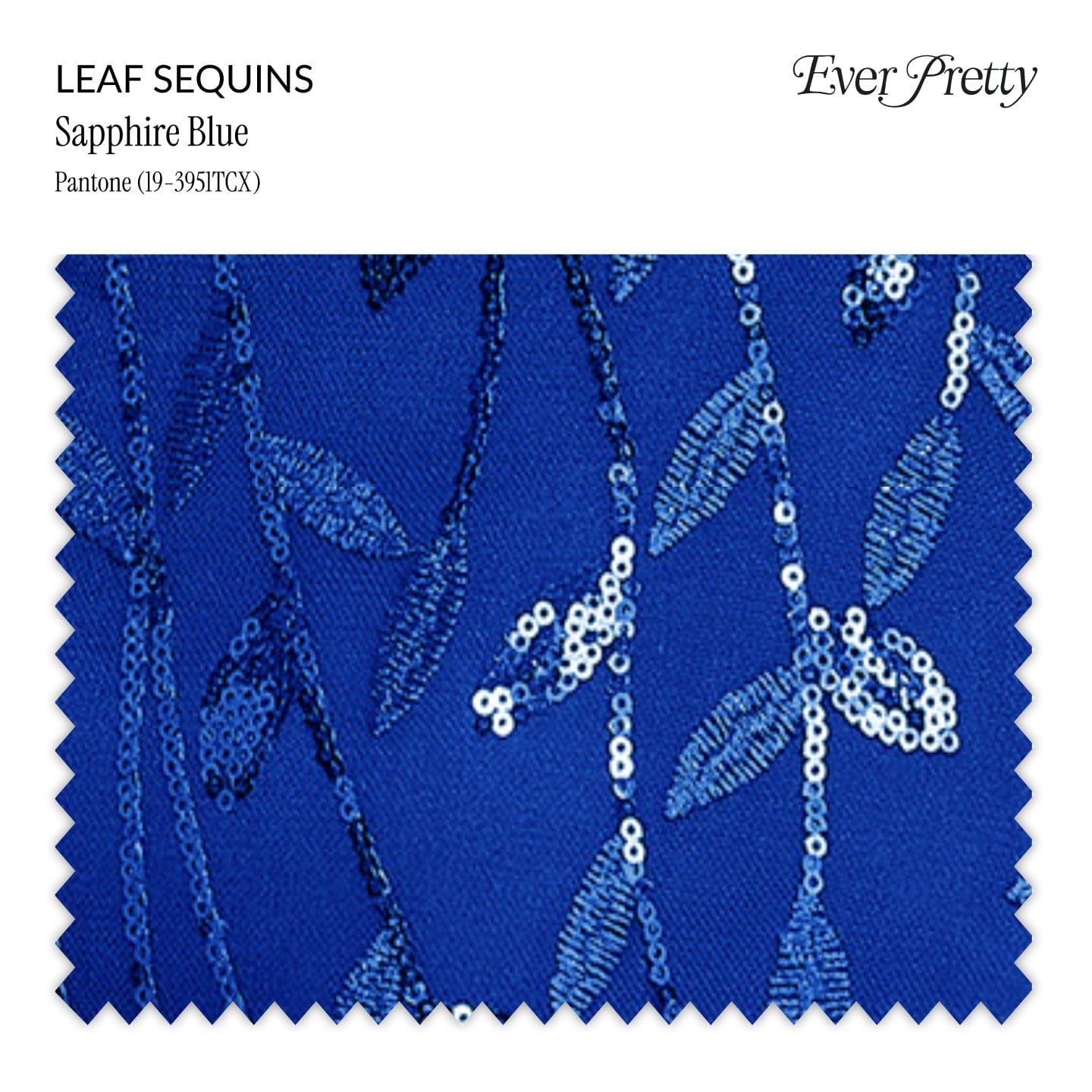 Ever-Pretty Leaf Sequin Swatch #Color_Sapphire Blue
