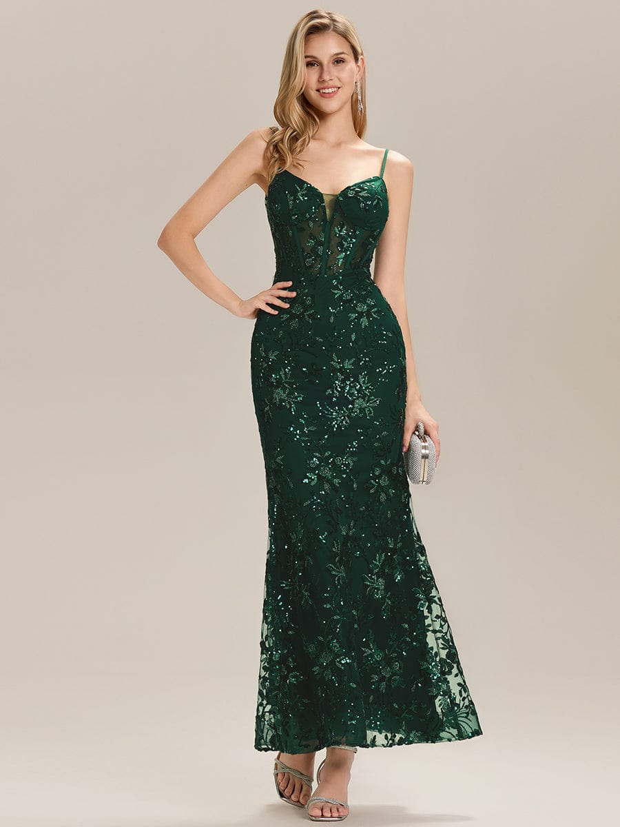 ever LYANNA|Designer See-through Sequin Sleeveless Evening Dress