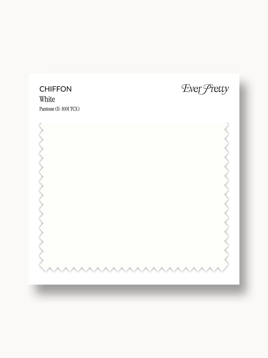 Ever-Pretty Chiffon Swatch White