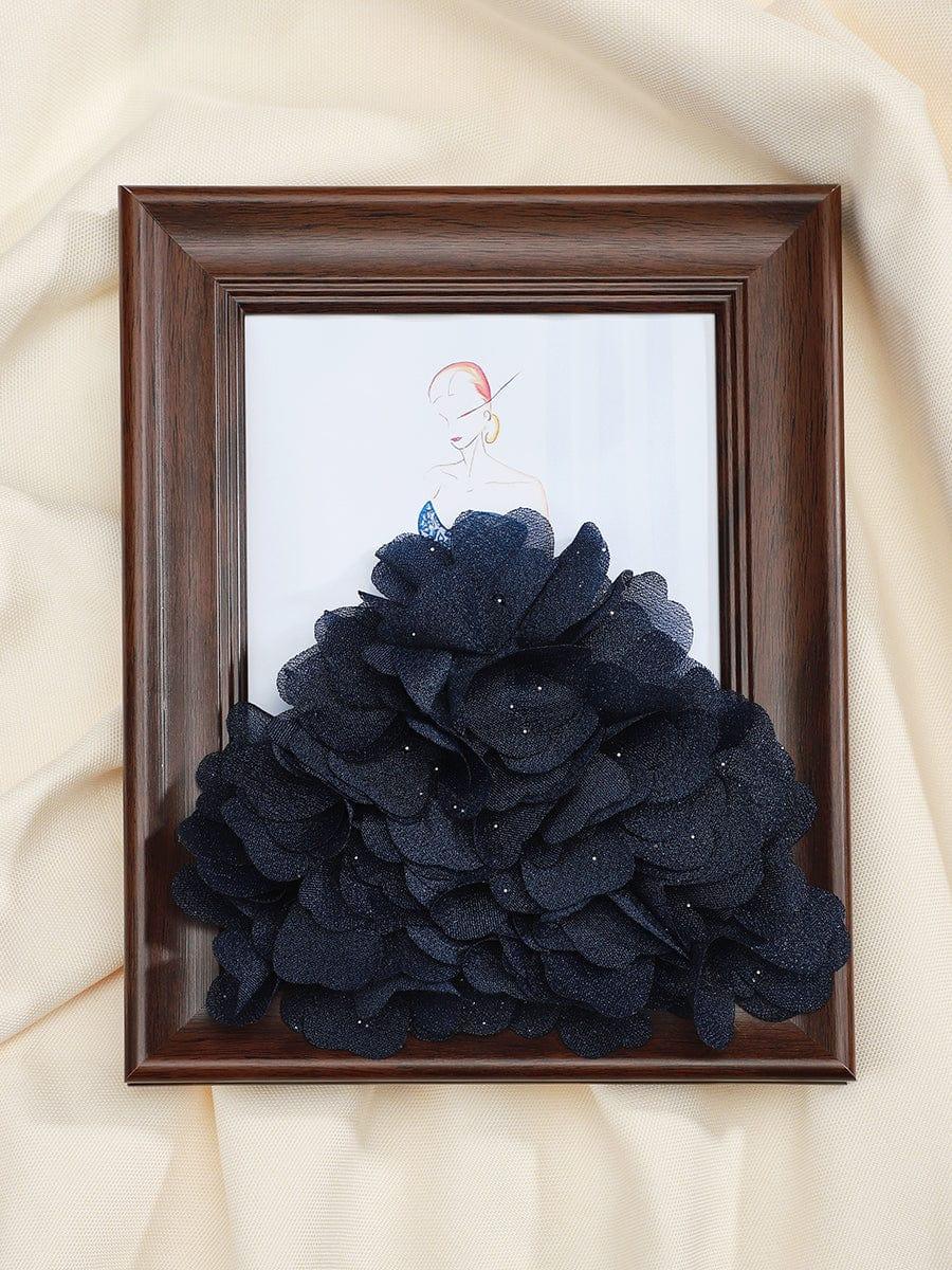 3D Dress Shadow Box Frame Decoration #color_Navy Blue