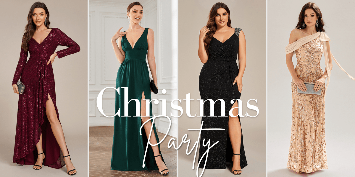 Tis the Season to Sparkle: 12 Christmas Party Dresses in Red, Green, Black & Gold