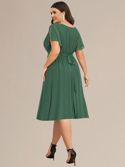 Tie-Waist Midi Bridesmaid Dress #color_Eucalyptus Green