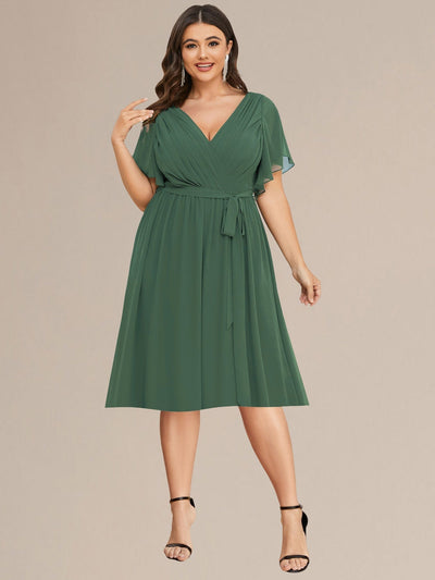Tie-Waist Midi Bridesmaid Dress #color_Eucalyptus Green