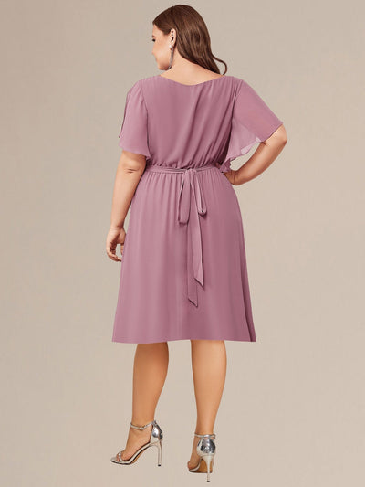 Tie-Waist Midi Bridesmaid Dress #color_Purple Orchid