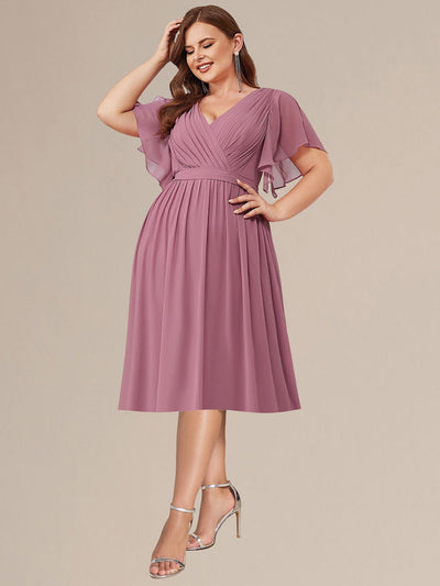 Tie-Waist Midi Bridesmaid Dress #color_Purple Orchid