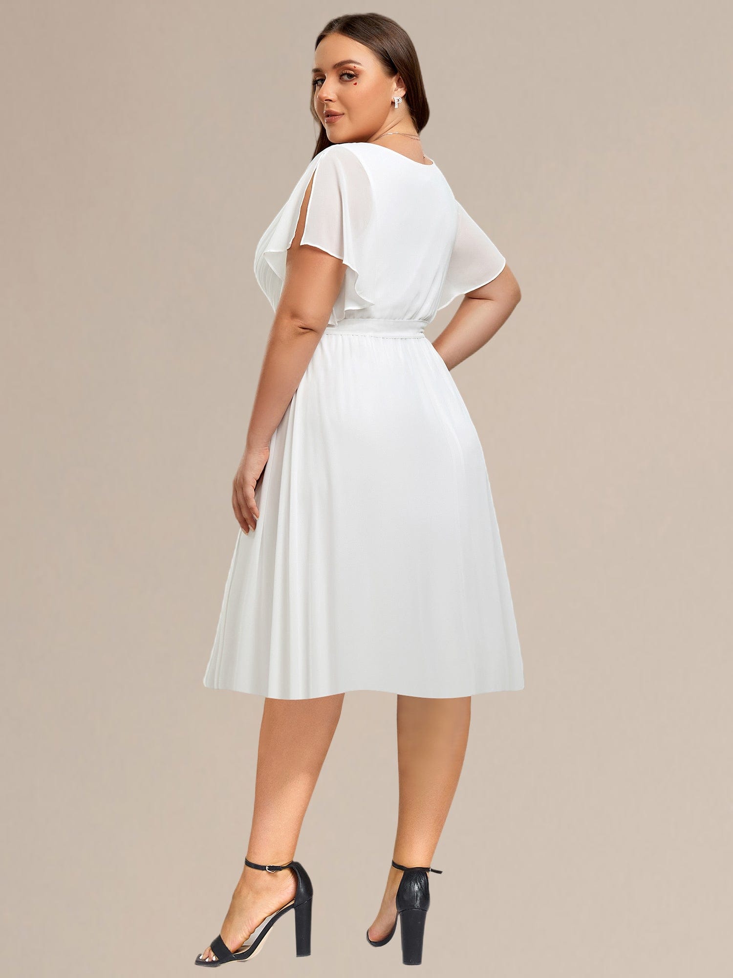 Tie-Waist Midi Bridesmaid Dress #color_White