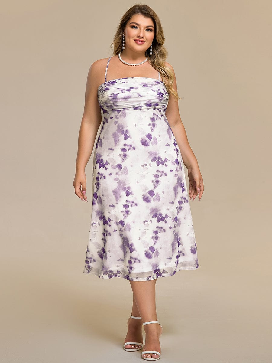Floral Adjustable Multiway Wedding Guest Dress #color_Light Purple Print