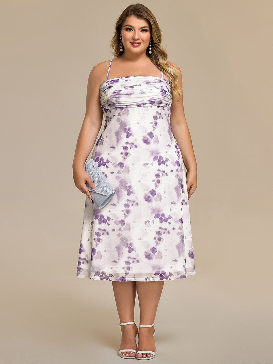 Floral Adjustable Multiway Wedding Guest Dress #color_Light Purple Print