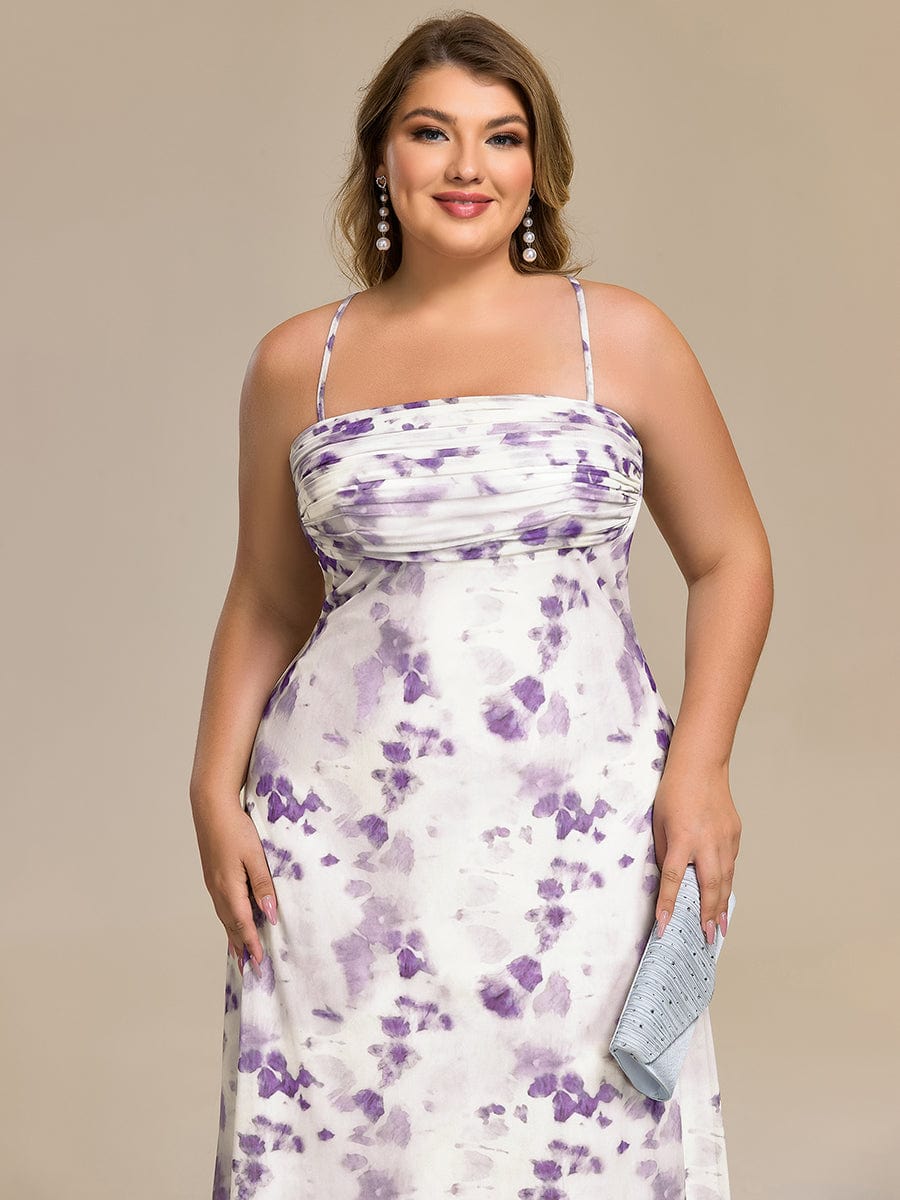 Floral Adjustable Multiway Wedding Guest Dress #color_Light Purple Print