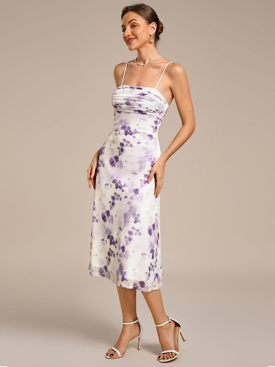 Floral Adjustable Multiway Wedding Guest Dress #color_Light Purple Print