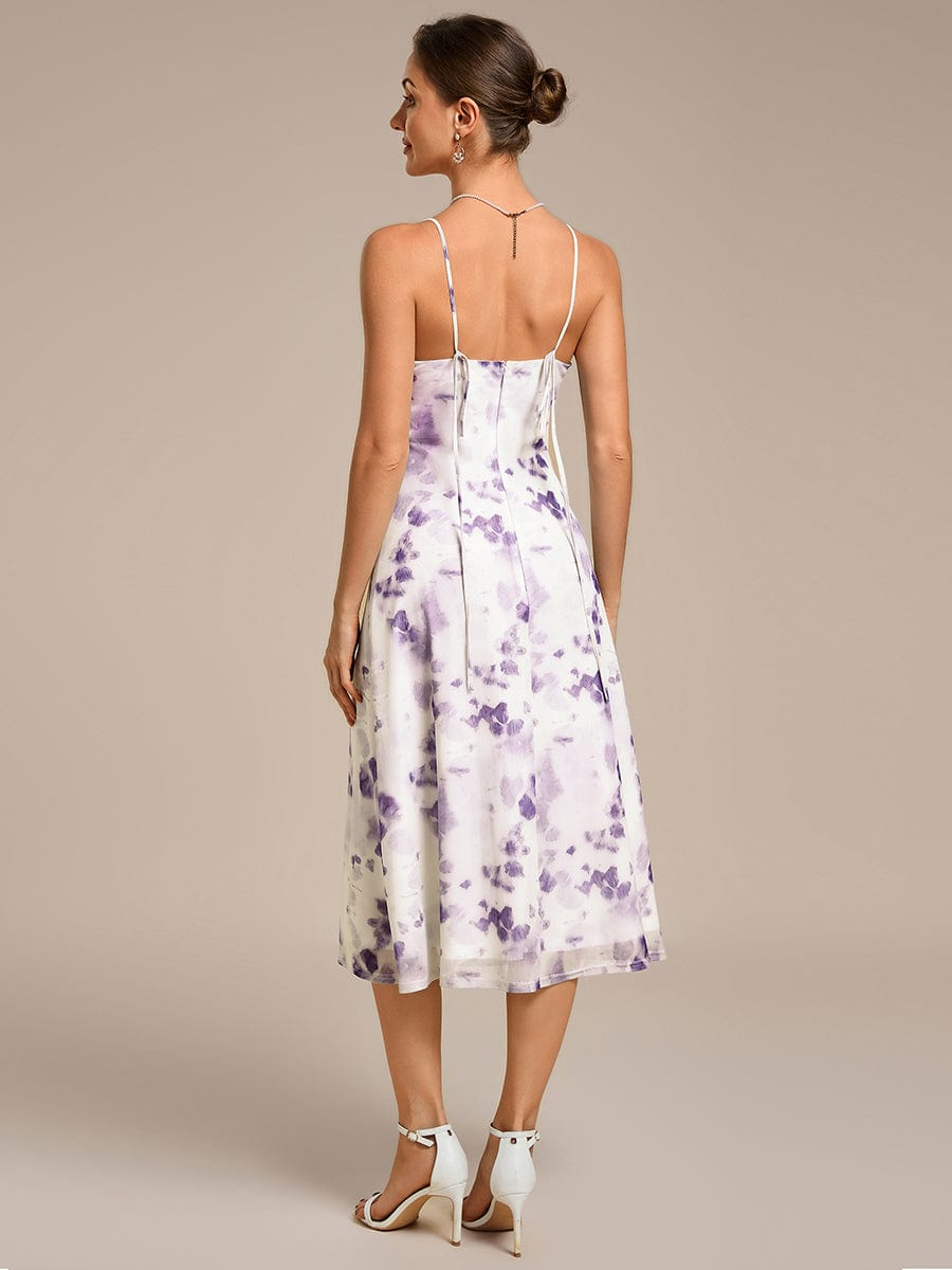 Floral Adjustable Multiway Wedding Guest Dress #color_Light Purple Print