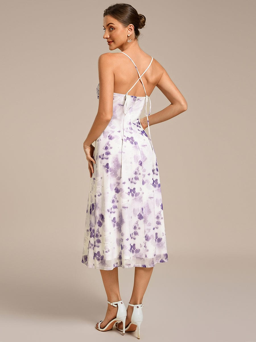 Floral Adjustable Multiway Wedding Guest Dress #color_Light Purple Print