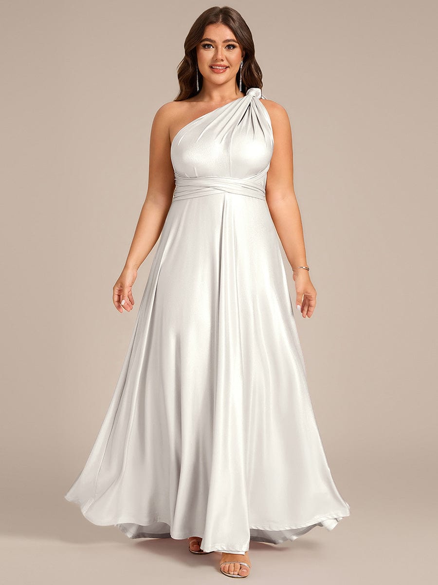 ever STYLES|High-Stretch Soft Versatile Convertible Bridesmaid Dress #color_Metallic Silver