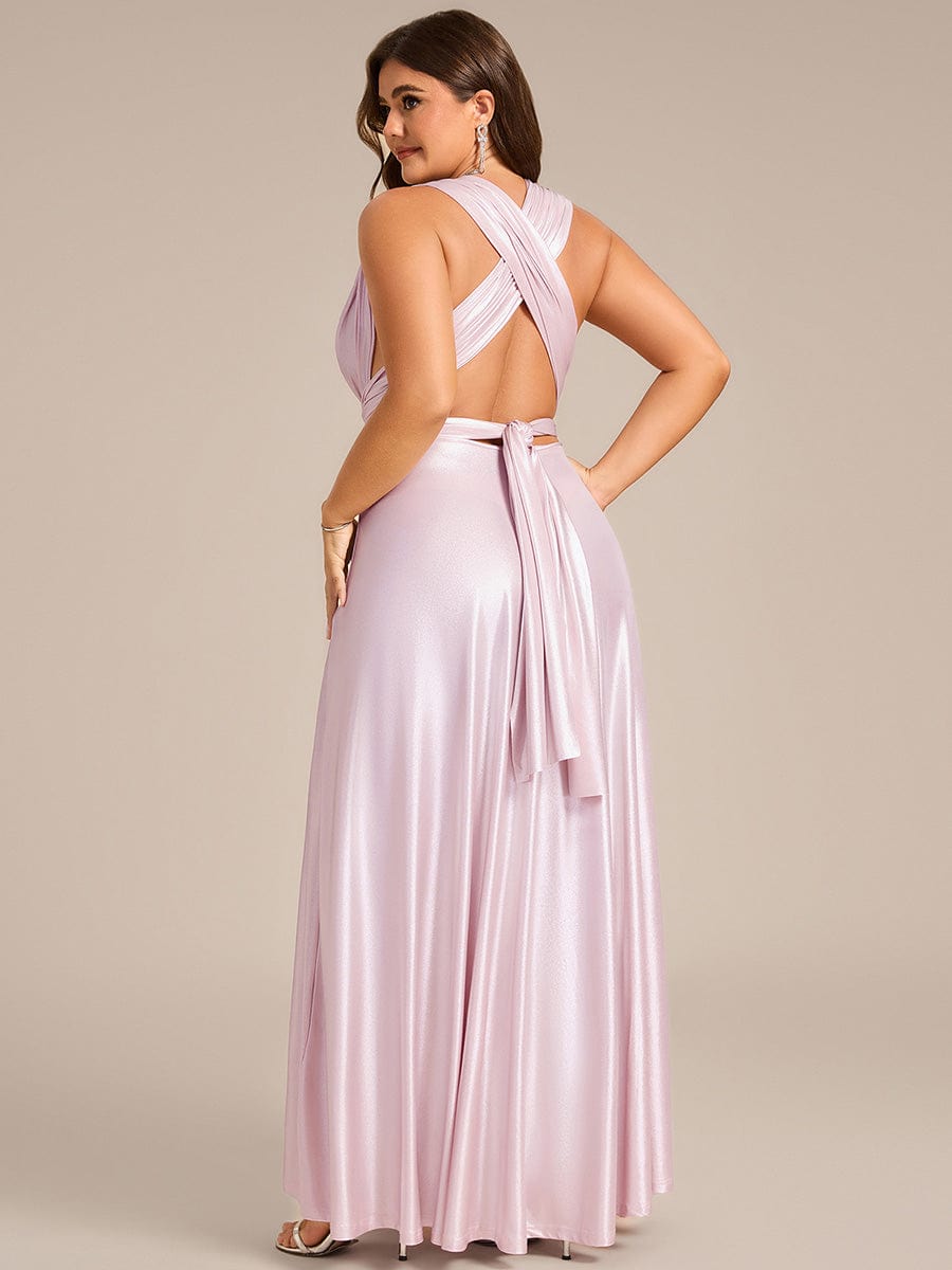 ever STYLES|High-Stretch Soft Versatile Convertible Bridesmaid Dress #color_Metallic Pink
