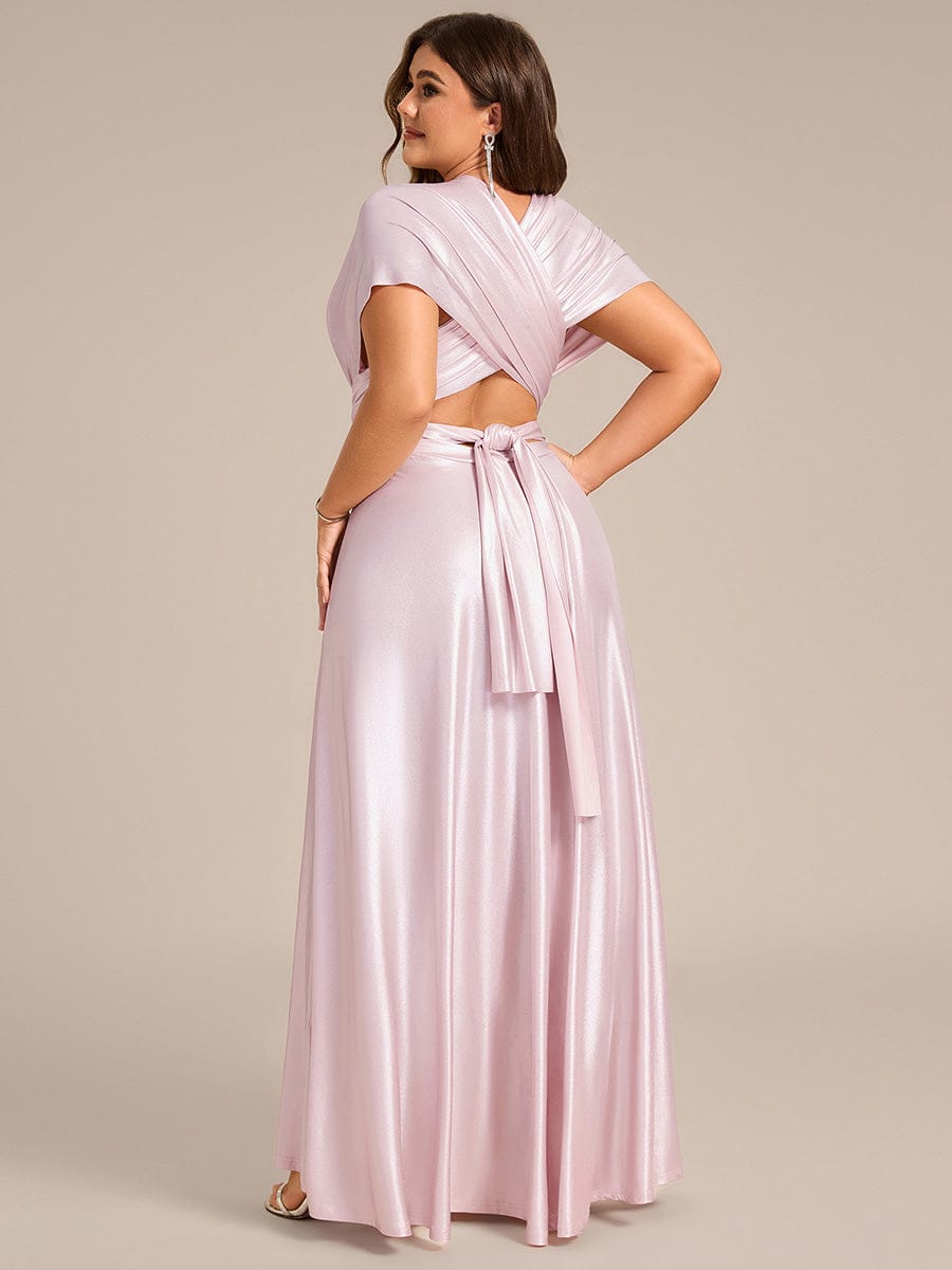 ever STYLES|High-Stretch Soft Versatile Convertible Bridesmaid Dress #color_Metallic Pink