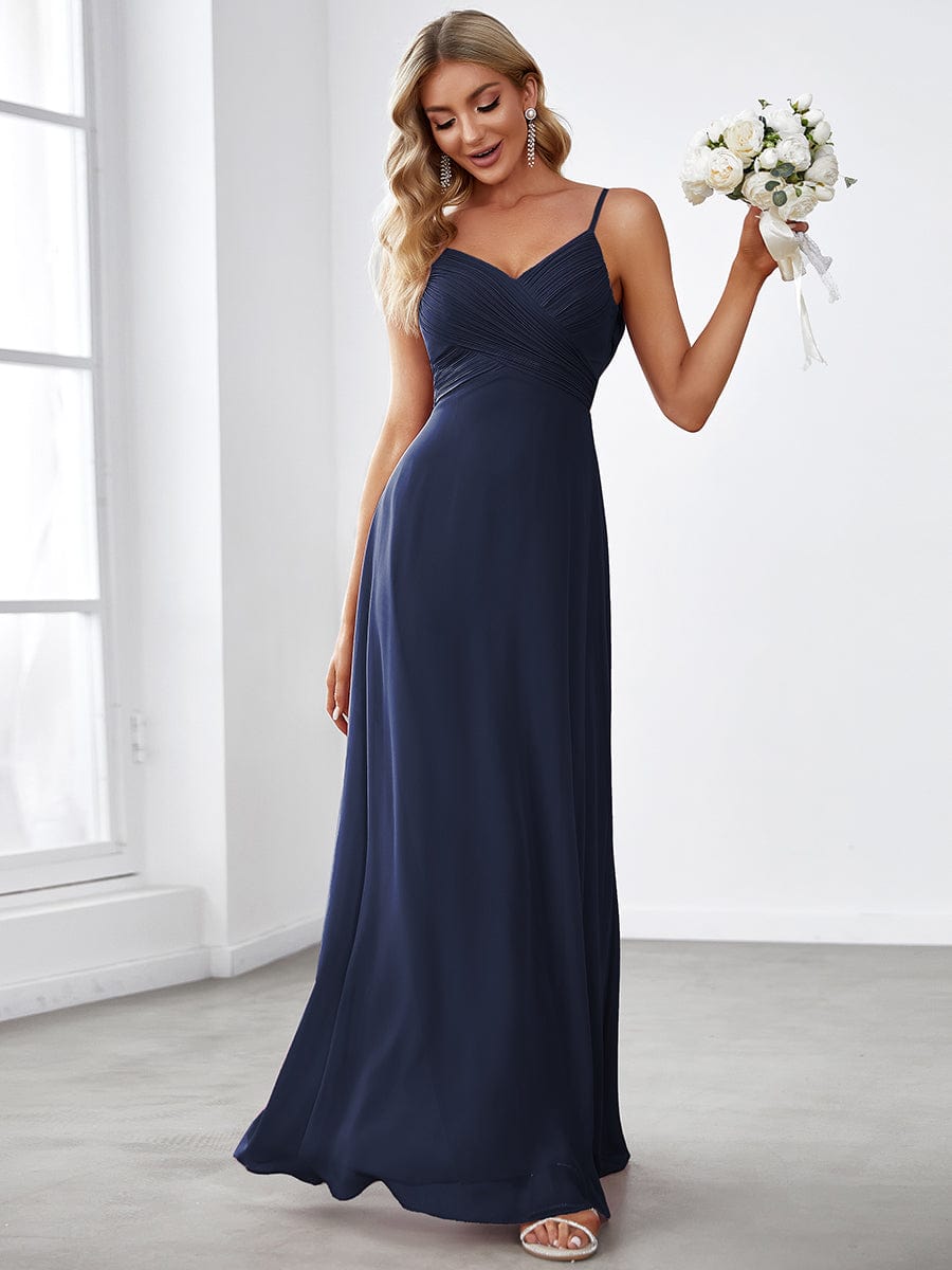 ever NOVA|Sweetheart Draped Back Floor Length Bridesmaid Dress