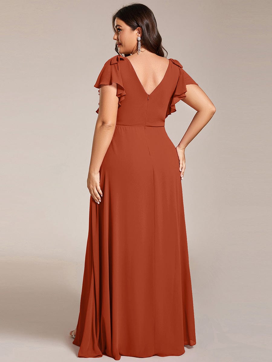 Burnt Orange Bridesmaid Dresses #style_MS02080BO