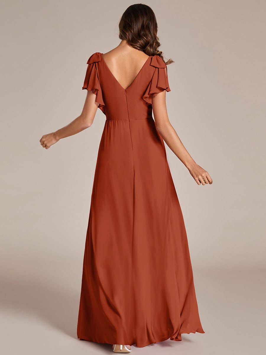 Burnt Orange Bridesmaid Dresses #style_MS02080BO