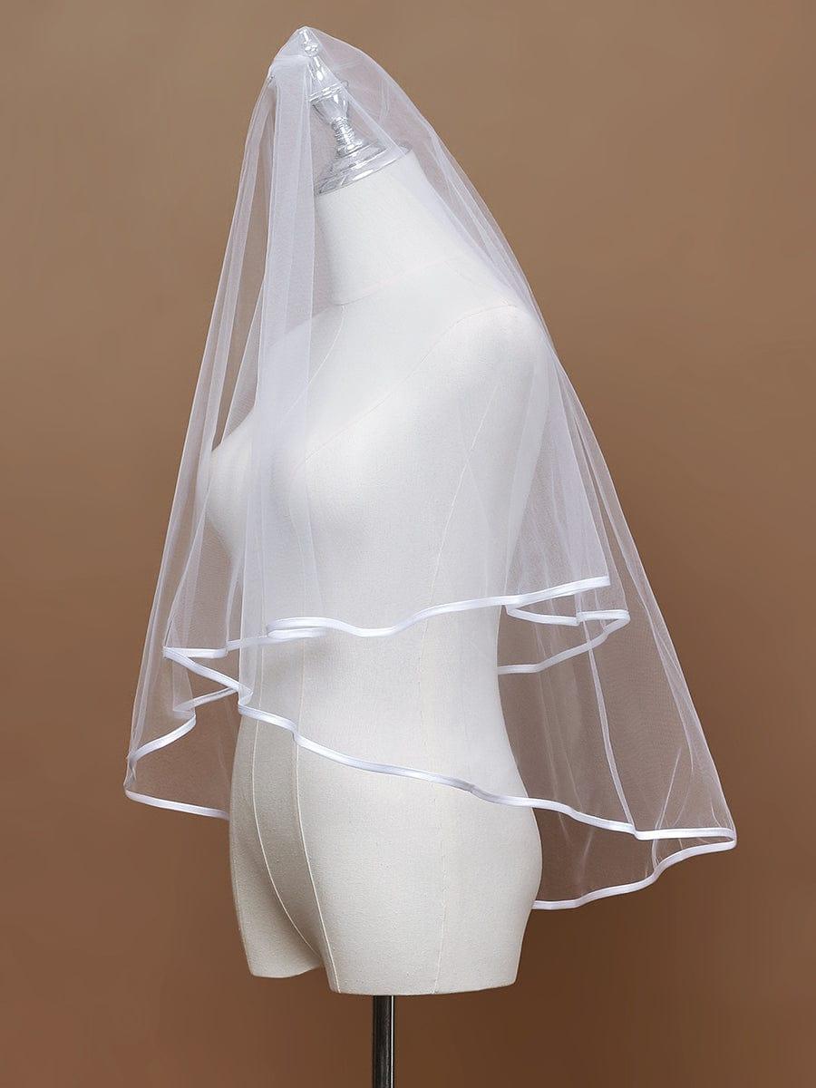 Simple Double-Layered Wedding Veil