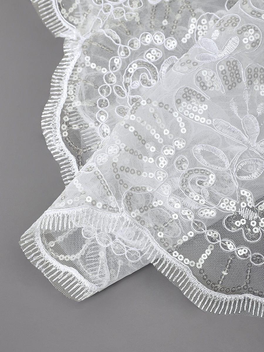 Elegant Lace and Applique Cathedral Bridal Veil #color_Cream Elegant Lace and Applique Cathedral Bridal Veil