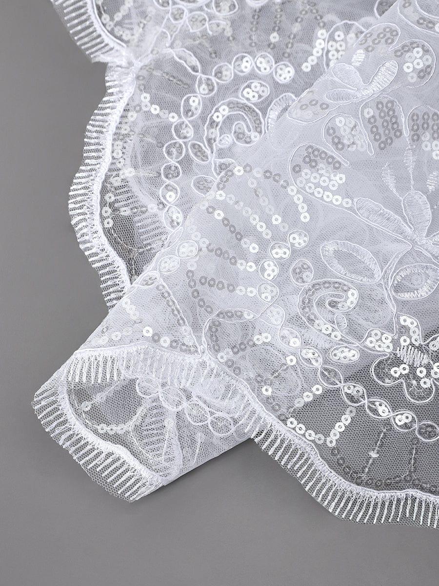 Elegant Lace and Applique Cathedral Bridal Veil #color_Cream Elegant Lace and Applique Cathedral Bridal Veil