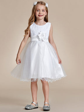 Sparkling Sequin Round Neckline Short Princess Dress for Girls