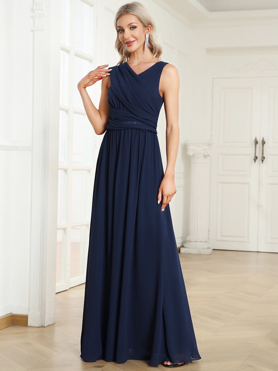 Chiffon One Shoulder Asymmetrical Embellished Waist Multiway Evening Dress