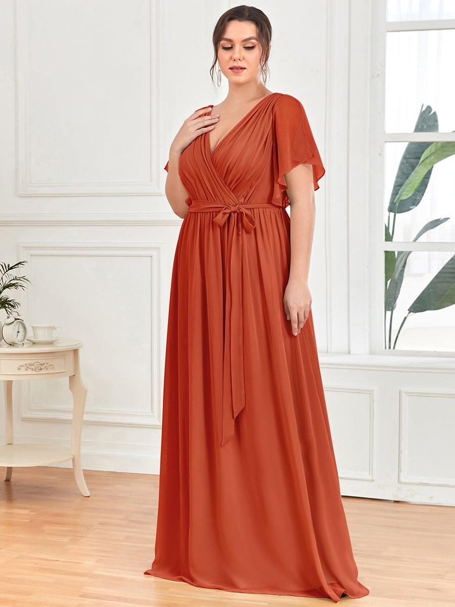 Burnt Orange Bridesmaid Dresses #style_EE0164ABO