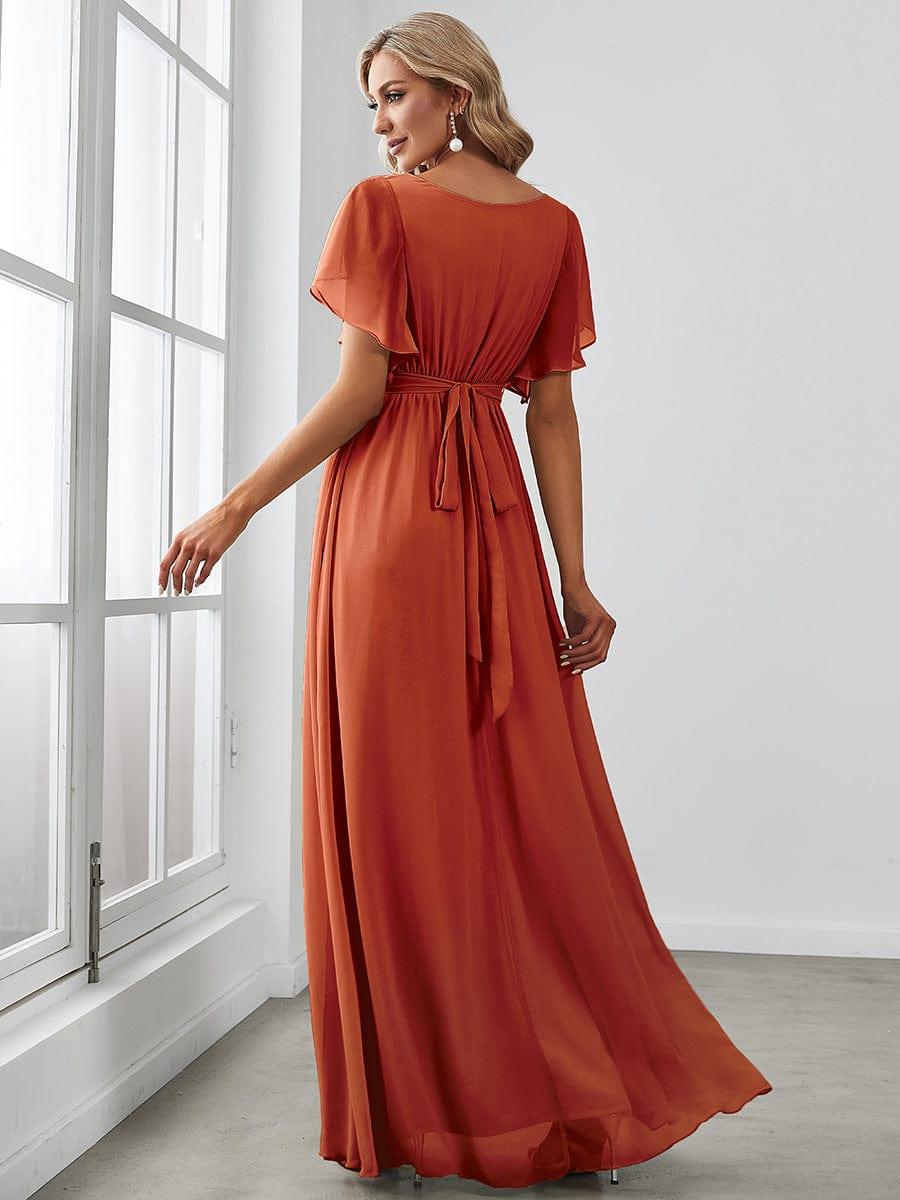 Burnt Orange Bridesmaid Dresses #style_EE0164ABO