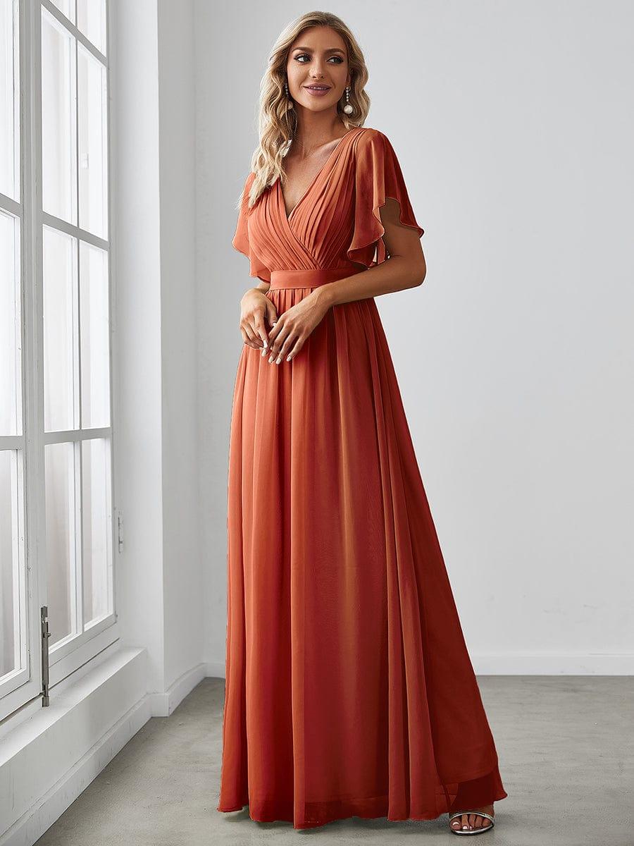 Burnt Orange Bridesmaid Dresses #style_EE0164ABO