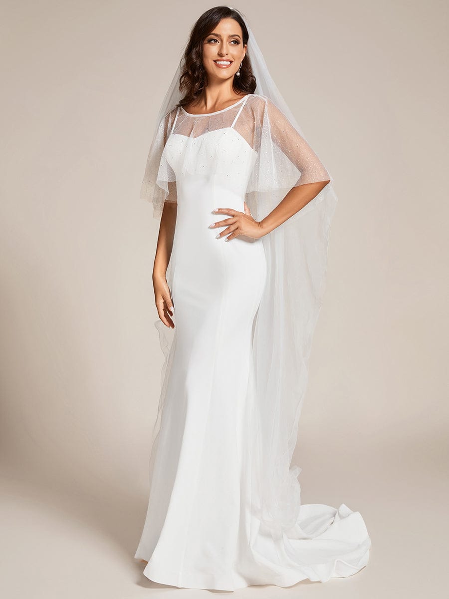 Custom Size Sweetheart Neckline Bodycon Floor Length Wedding Dress #color_White Custom Size Sweetheart Neckline Bodycon Wedding Dress