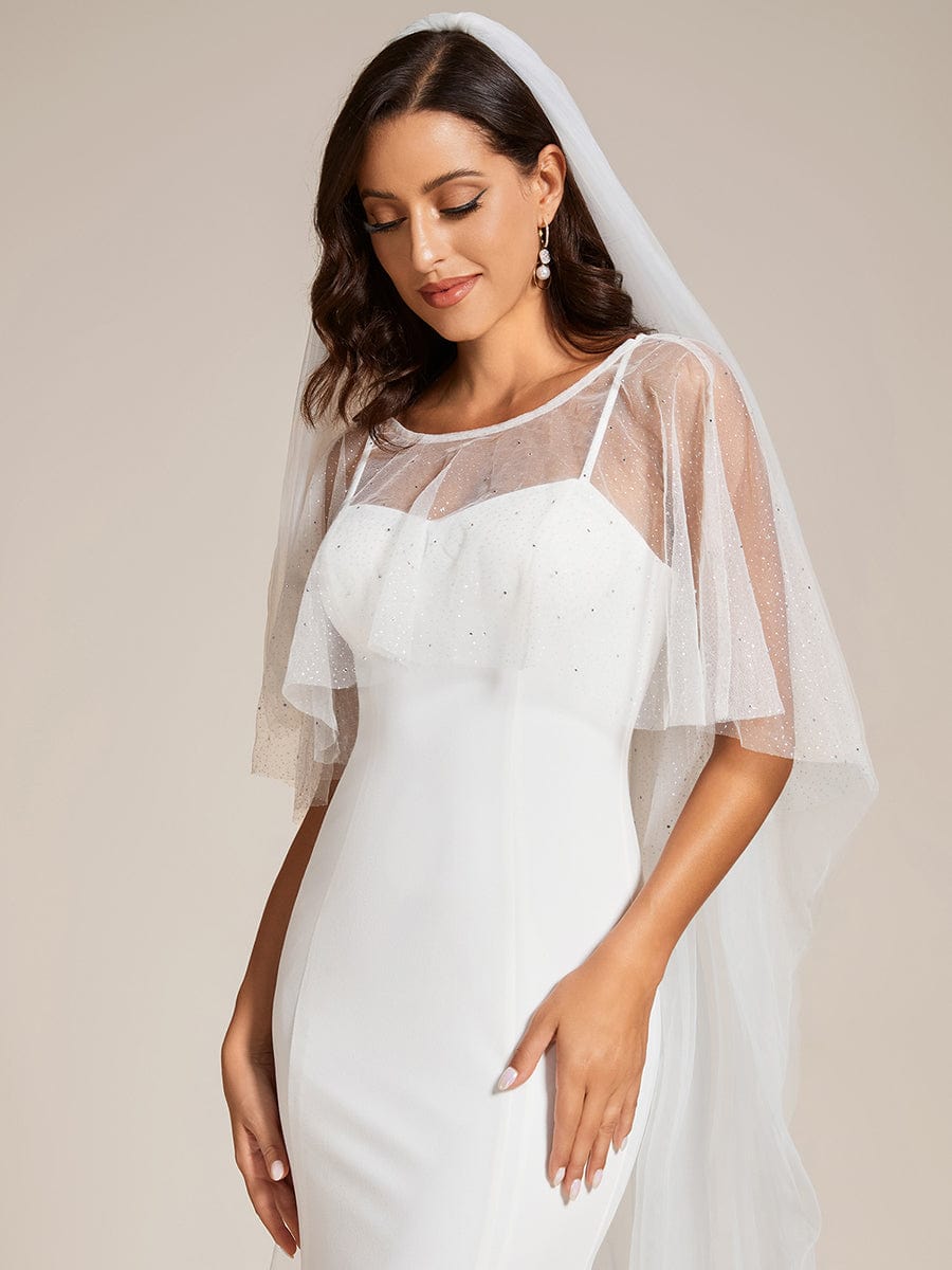 Custom Size Sweetheart Neckline Bodycon Floor Length Wedding Dress #color_White Custom Size Sweetheart Neckline Bodycon Wedding Dress