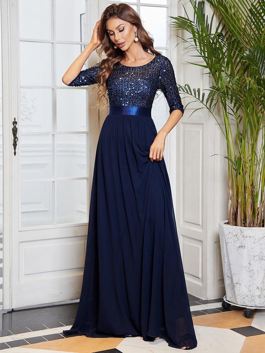Blue Concert Dresses #style_EE00685NB