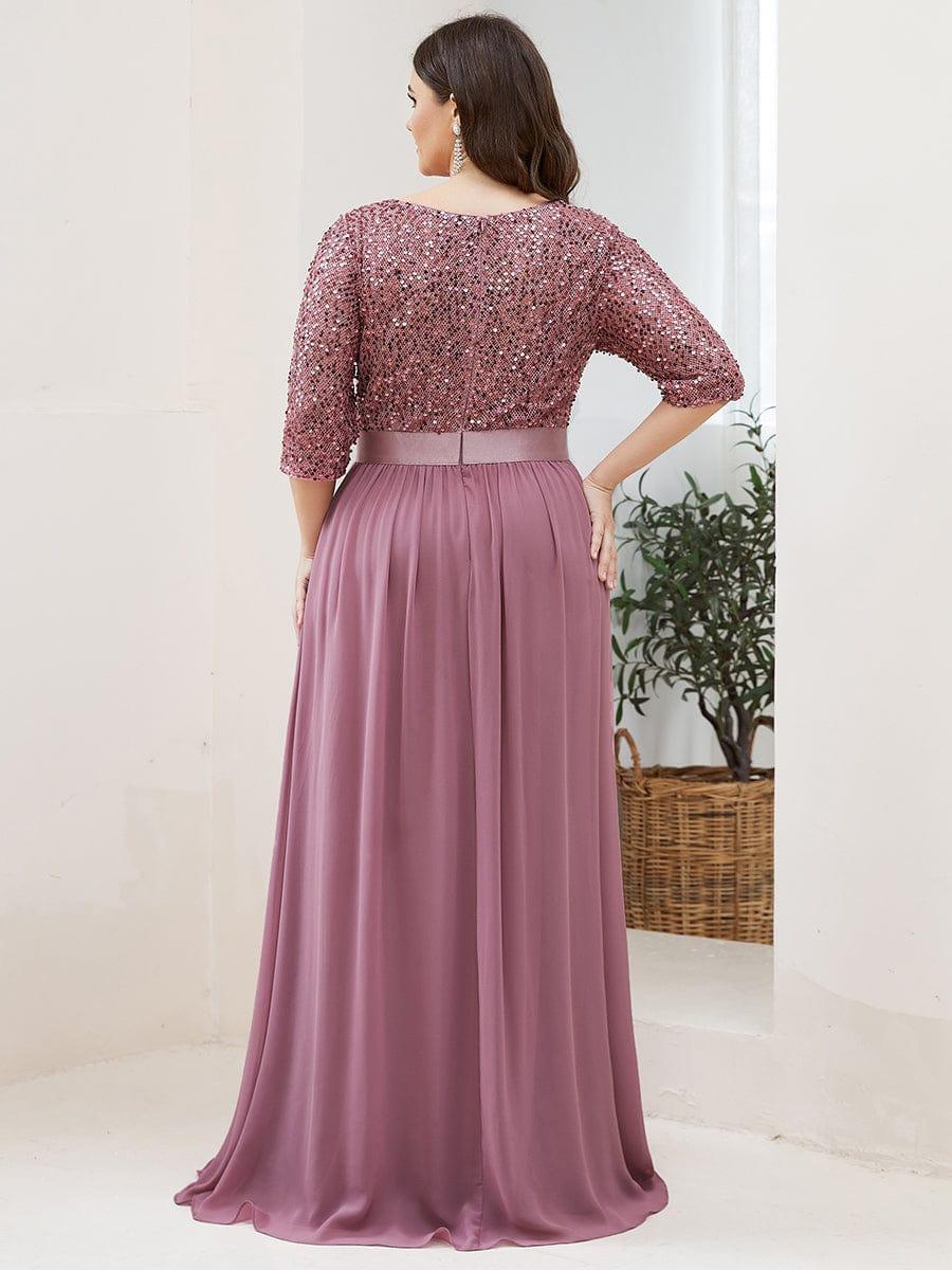 Women's Long Tulle & Sequin Evening Dresses for Mother of the Bride #color_Purple Orchid
