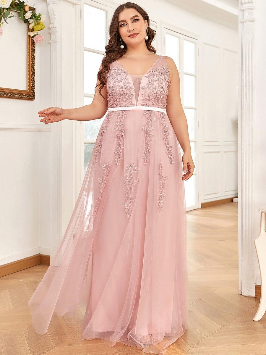 Pink Tulle Bridesmaid Dresses #style_EP07543PK
