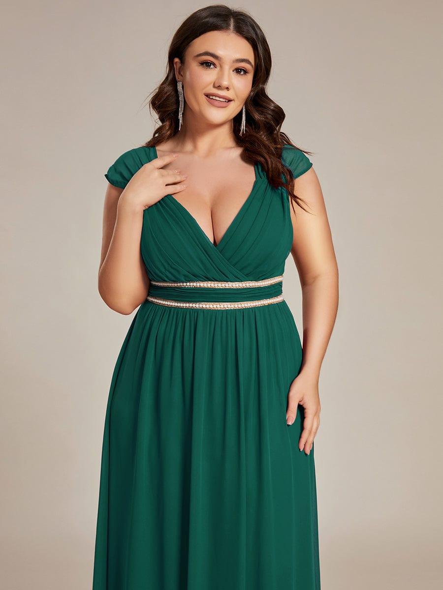 Sleeveless Grecian Style Formal Evening Dresses for Women #color_Dark Green